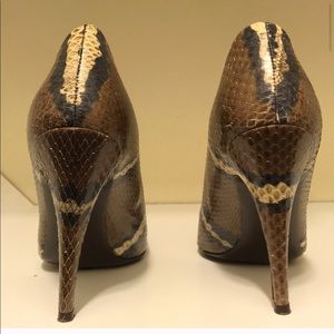 J Crew snake skin heels worn once